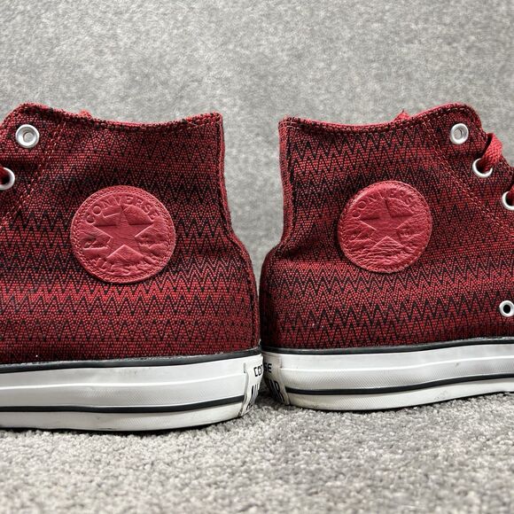 Converse Chuck Taylor All Star Zig Zag 139841F Mens Size 13 Red High Top Shoes - Picture 9 of 13